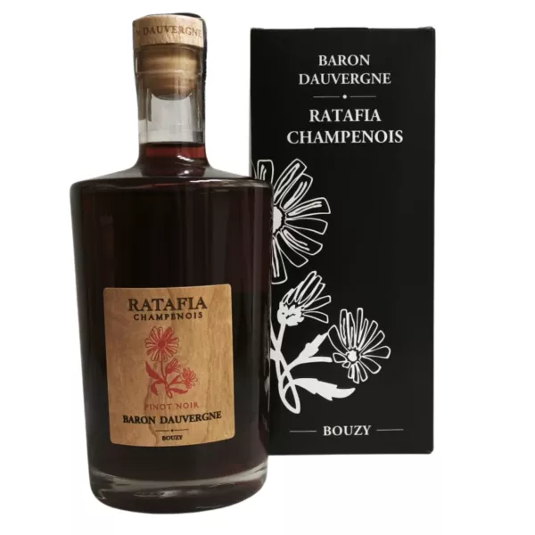Ratafia de Champagne Pinot Noir Baron Dauvergne Bouzy bouteille 70cl vin de liqueur champenois