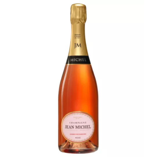 Bouteille de Champagne Jean Michel Rosé Kosher assemblage Chardonnay Pinot Noir et Meunier