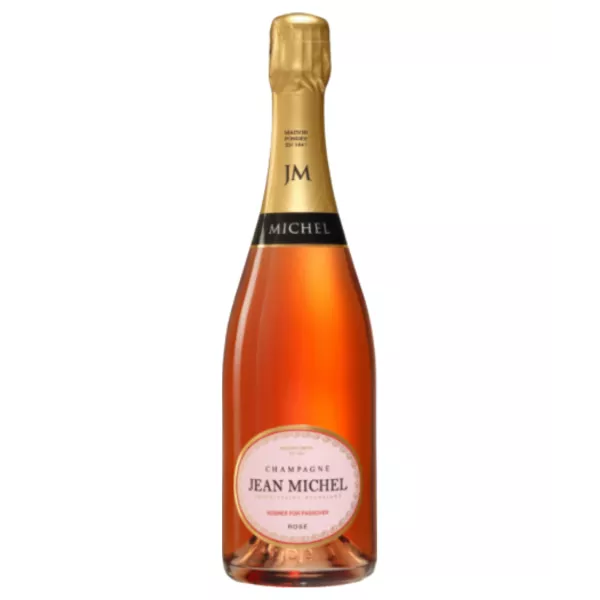 Bouteille de Champagne Jean Michel Rosé Kosher assemblage Chardonnay Pinot Noir et Meunier