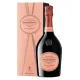 Bouteille de Champagne Laurent-Perrier Cuvée Rosé dans son flacon écussonné historique