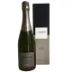 Bouteille de Champagne Lallier Blanc de Noirs Brut Grand Cru 75cl, étiquette blanche, avec son étui illustré.