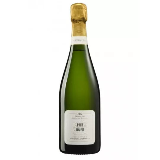 Bouteille de Champagne Franck Bonville Pur Oger Grand Cru Blanc de Blancs, vue de face