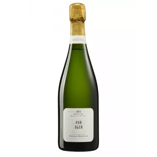 Bouteille de Champagne Franck Bonville Pur Oger Grand Cru Blanc de Blancs, vue de face