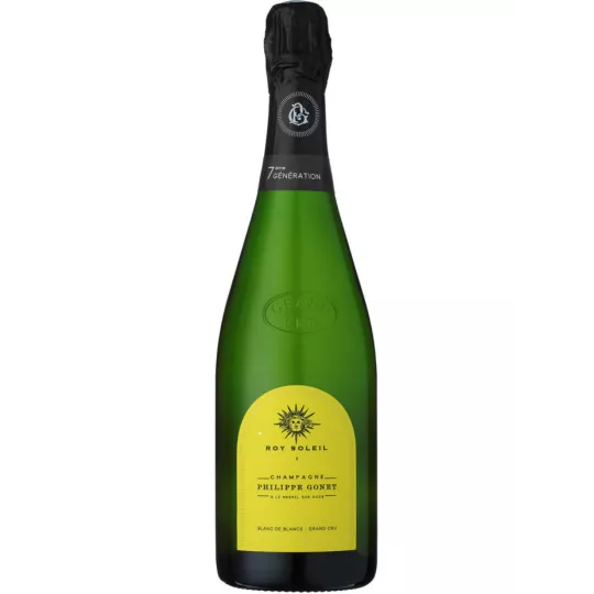 Bouteille de Champagne Philippe Gonet Roy Soleil Blanc de Blancs Grand Cru, vue de face