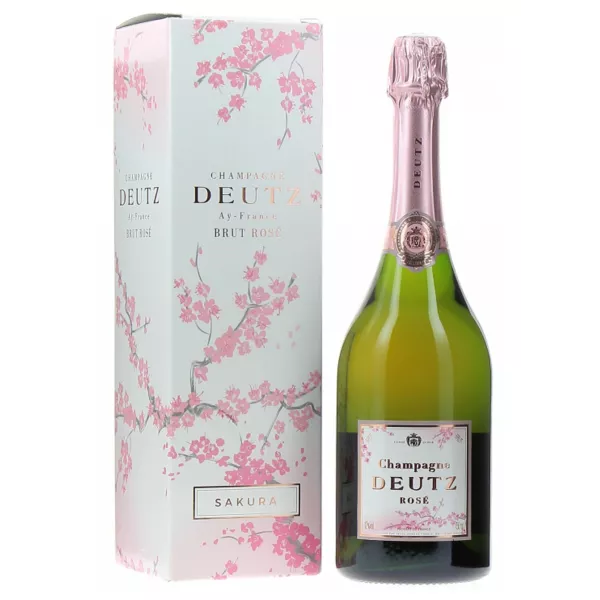 Champagne DEUTZ Brut Rosé – Bouteille 75cl avec étui Sakura