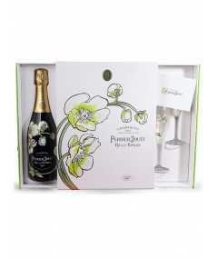 Coffret champagne PERRIER-JOUËT Belle Epoque 2012 avec 2 flûtes