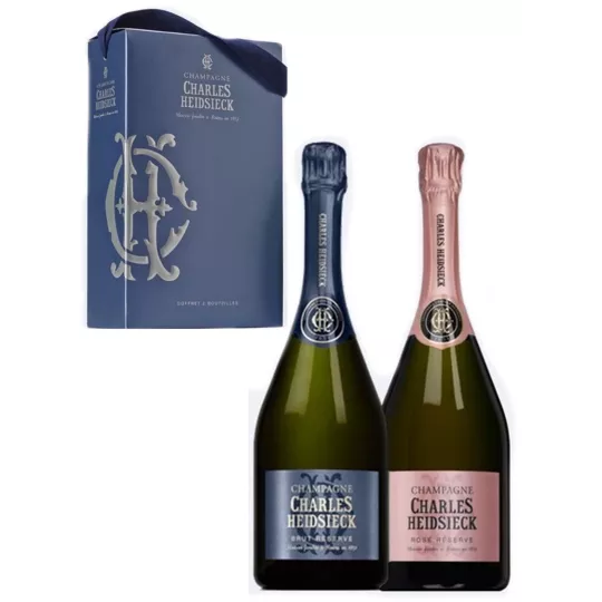 Acheter Coffret Champagne CHARLES HEIDSIECK Brut Réserve + Rosé Réserve