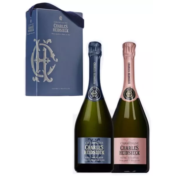 Acheter Coffret Champagne CHARLES HEIDSIECK Brut Réserve + Rosé Réserve