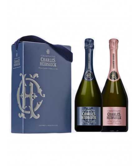 Offrir Coffret Champagne CHARLES HEIDSIECK  Brut Réserve + Rosé Réserve