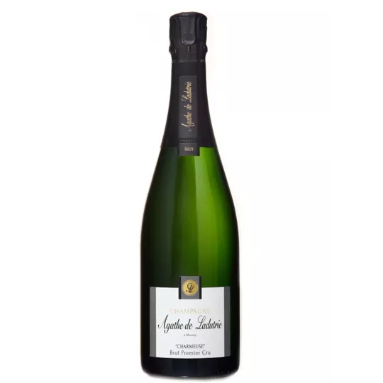 Champagne Agathe De Ladutrie Cuvée Charmeuse Brut Premier Cru : Bouteille élégante aux fines bulles dorées, un plaisir