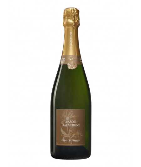 Baron Dauvergne Cuvée Prestige : Une bouteille de champagne doré, symbole d'élégance