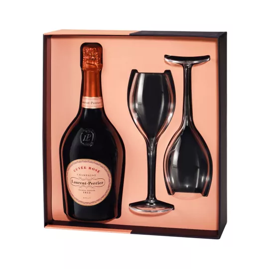Coffret LAURENT-PERRIER Cuvée Rosé avec 2 flûtes