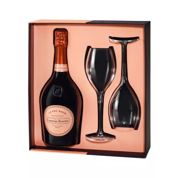 Coffret LAURENT-PERRIER Cuvée Rosé avec 2 flûtes