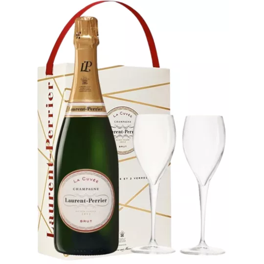 Champagne LAURENT-PERRIER La Cuvée avec 2 flûtes