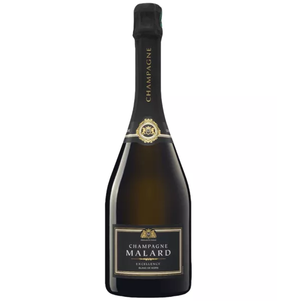 Champagne Malard Blanc De Noirs Excellence - Une cuvée raffinée aux arômes subtils, une expérience inoubliable en perspective.