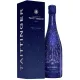 Bouteille de Champagne Taittinger Nocturne, étiquette violette, vue de face