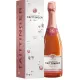 Bouteille de Champagne Taittinger Prestige Rosé, vue de face, étiquette visible