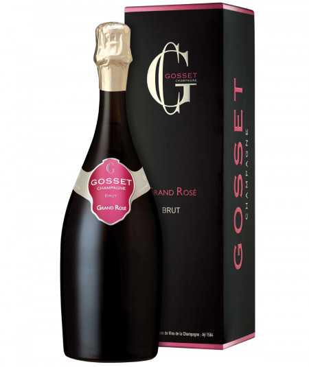 Bouteille de Champagne GOSSET Grand Rosé Brut avec étui