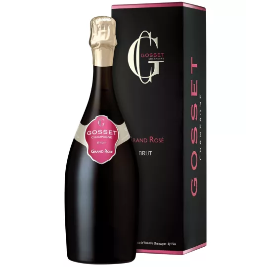 Bouteille de Champagne GOSSET Grand Rosé Brut avec étui