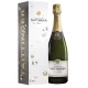 Bouteille de Champagne Taittinger Brut Prestige Magnum 1,5L avec étiquette blanche et dorée, vue de face