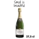 demi-bouteille de champagne taittinger brut prestige sur fond blanc, vue de face