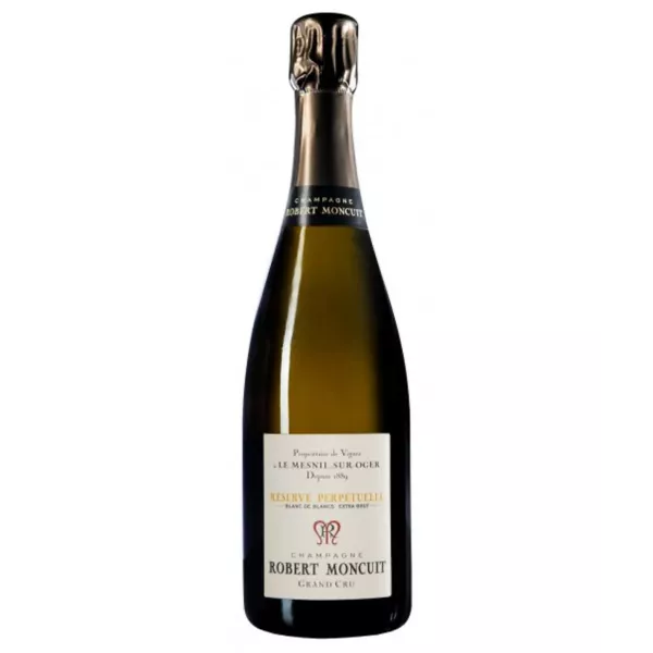 Bouteille de Champagne Robert Moncuit Réserve Perpétuelle – Blanc de Blancs Extra Brut Grand Cru de la Côte des Blancs