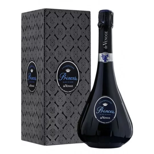 Bouteille de Champagne De Venoge Princes Blanc de Noirs en carafe élégante