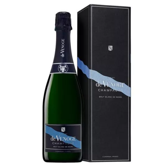Bouteille de Champagne De Venoge Cordon Bleu Blanc de Noirs brut – cuvée gastronomique 100 % Pinot Noir et Meunier