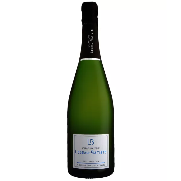 Champagne LEBEAU-BATISTE Brut Tradition - Bouteille élégante de champagne pétillant dans un cadre raffiné.