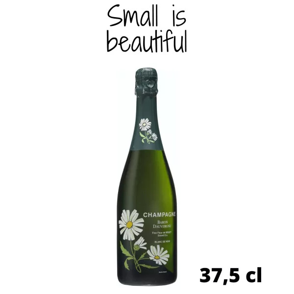 Demi-bouteille de Champagne Baron Dauvergne Fine Fleur Blanc de Noirs, vue de face
