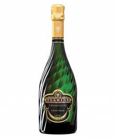 Champagne Tsarine Cuvée Orium - Élégance et finesse dans une bouteille ornée d'une étiquette dorée.