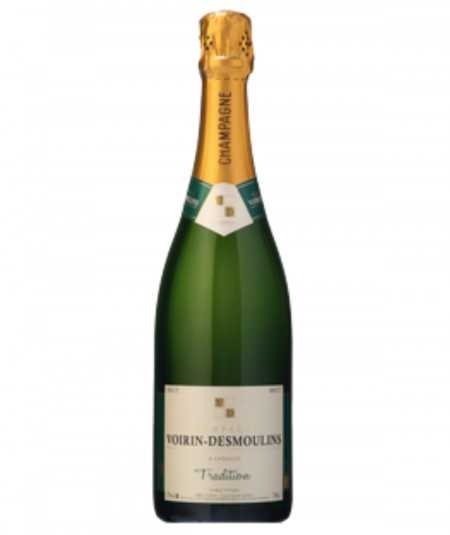 Découvrez l'essence du raffinement avec le champagne VOIRIN-DESMOULINS Brut Tradition.