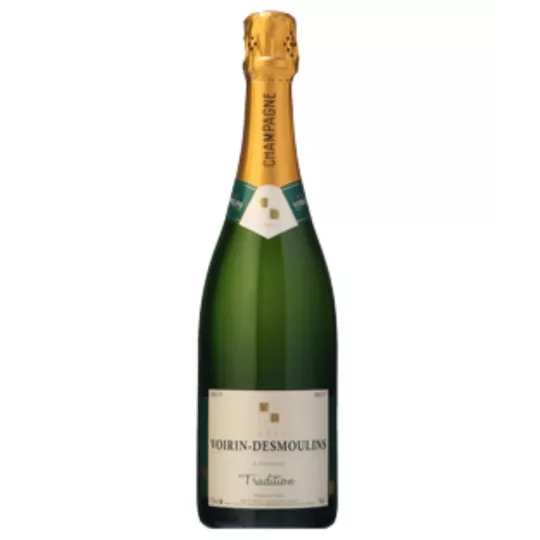 Découvrez l'essence du raffinement avec le champagne VOIRIN-DESMOULINS Brut Tradition.