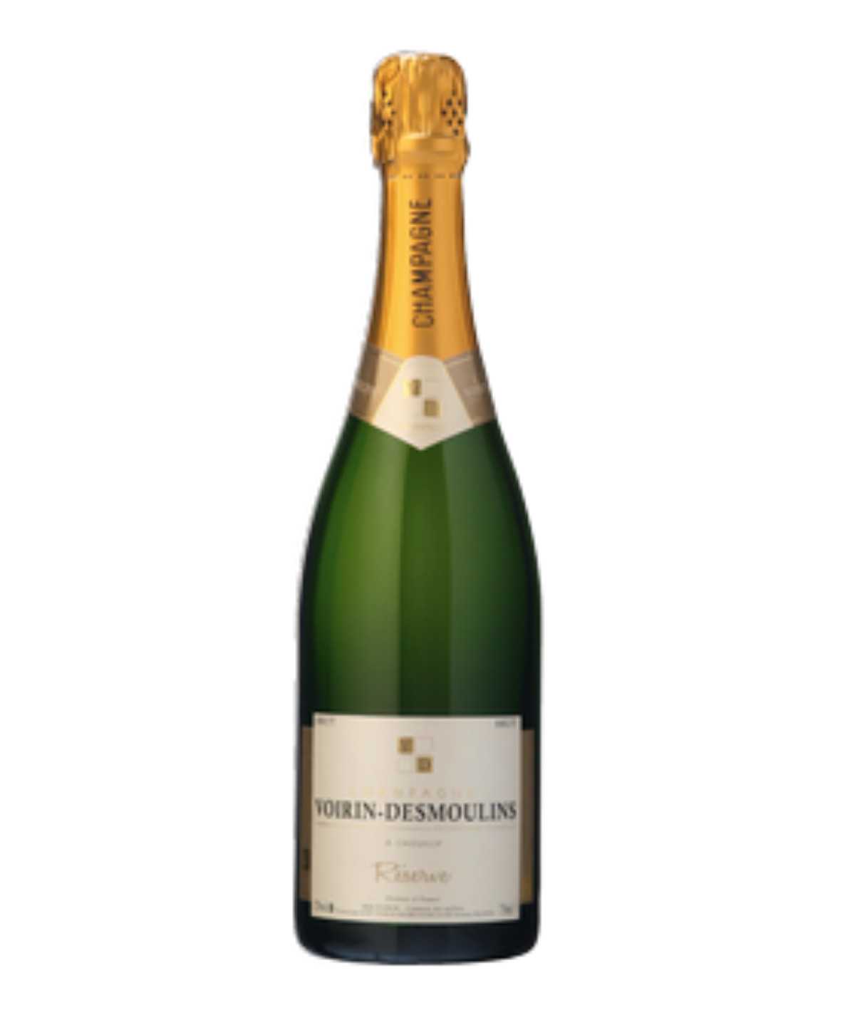 Plongez dans l'excellence avec le champagne Voirin-Desmoulins Cuvée Réserve.