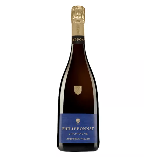 Bouteille de champagne Royale Réserve Non Dosée de Philipponnat, symbole d'élégance et de tradition champenoise.