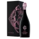 Bouteille de Champagne Gosset Célébris Rosé Extra-Brut 2008, vue de face, étiquette noire et rose