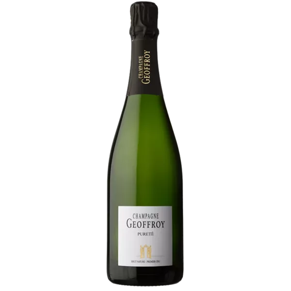 Bouteille de Champagne René Geoffroy Premier Cru Pureté Extra-Brut Zéro Dosage, vue de face