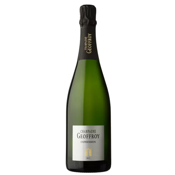 Image de la bouteille de Champagne RENE GEOFFROY Premier Cru Expression Brut, symbole de finesse et de tradition champenoise.